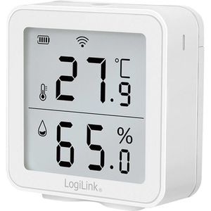 LogiLink Thermo-Hygrometer SC0116, digital, von -10 bis 55°C, innen, WLAN, App-fähig