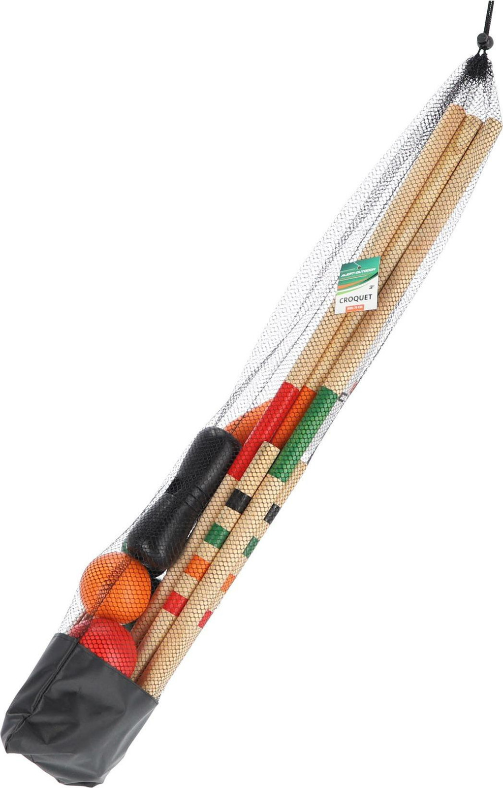 Alert Croquetset van hout XL met handig opbergnet