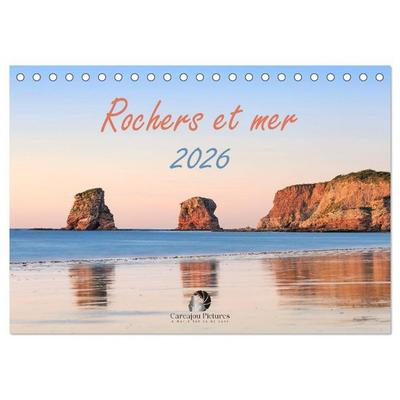 Rochers et mer (Calendrier de bureau 2026 DIN A5 vertical), CALVENDO calendrier mensuel