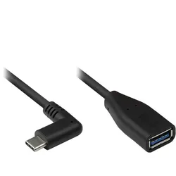 Alcasa 2811-OTGW USB Kabel USB 3.2 Gen 1 (3.1 Gen 1) 0,1 m USB C USB A Schwarz