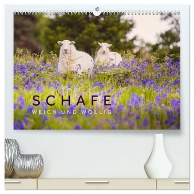 Schafe - Weich und wollig (hochwertiger Premium Wandkalender 2027 DIN A2 quer), Kunstdruck in Hochglanz