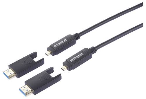 SpeaKa Professional Glasfaser / HDMI Anschlusskabel HDMI-A Stecker, HDMI-Micro-D Stecker, HDMI-A Stecker, HDMI-Micro-D Stecker 10