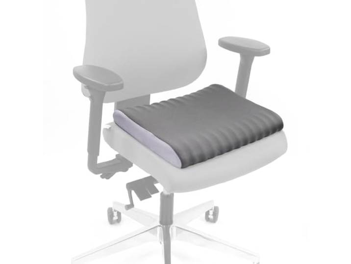 hjh OFFICE Orthopädisches Sitzkissen MEDISIT V Ergonomisches Stuhlkissen mit Memory-Effekt, Bezug abnehmbar & waschbar, Schaumstoff Polsterung, Grau