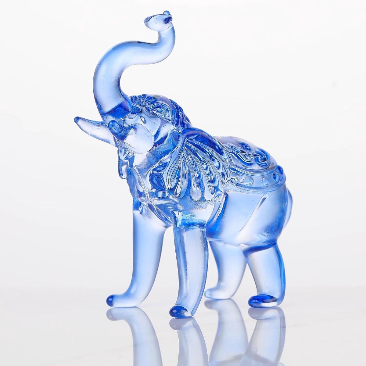 Kristallen Olifant Beeldje voor Tafelblad Decoratie - Glazen Standbeeld Geschenken