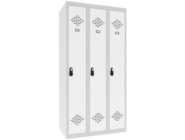 Vestiaire Avantage Industrie Propre Monobloc - Largeur 90 cm - Blanc