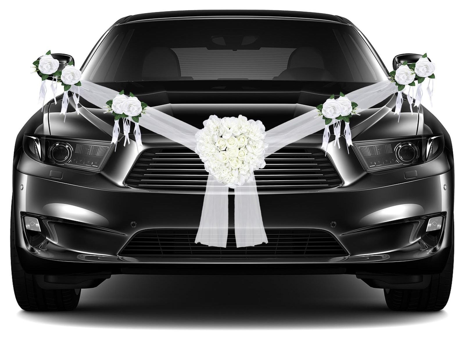 Elzusha Set van Kunstbloemen voor Trouwauto Decoratie