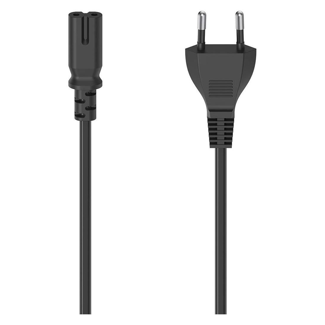 Hama Netzkabel mit Eurostecker, 2-Pin-Stecker, Doppelnut/C7 (5 m) (00223277)