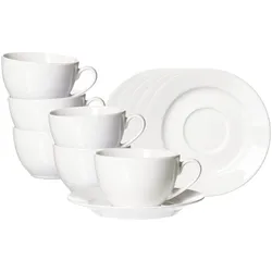 Ritzenhoff & Breker, Tasse, Volos Kaffeetassen mit Untertassen (220 ml, 12x)