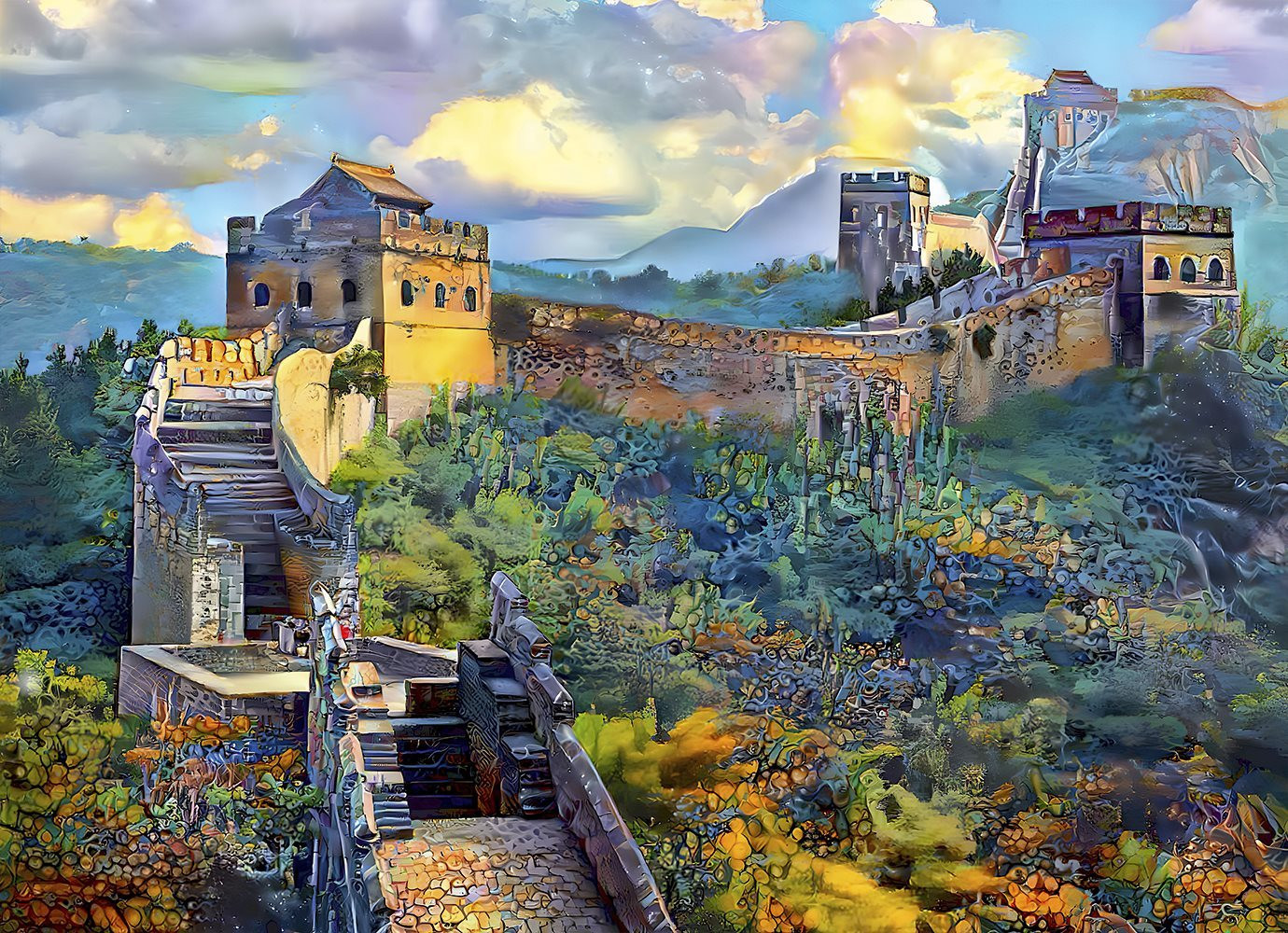 Bluebird Puzzel De Chinese Muur 1000 stukjes