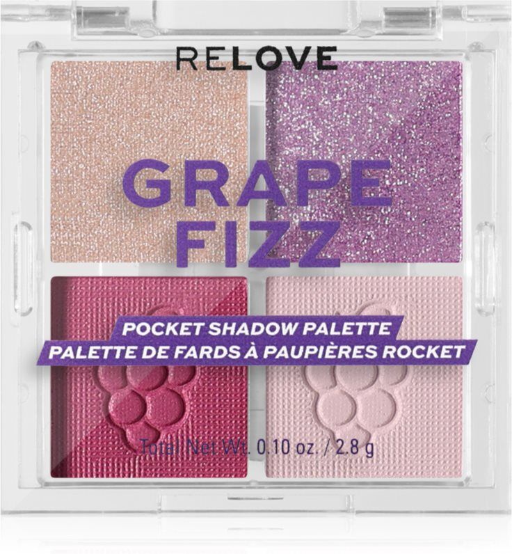 Revolution Relove Pocket Palette eyeshadow palette shade Grape Fizz 4x0.72 g