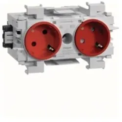 Tehalit Steckdose 2-fach 45 Grad GS20113020