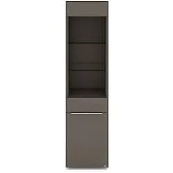 set one by Musterring Vitrine Reno Glas Grau Anthrazit