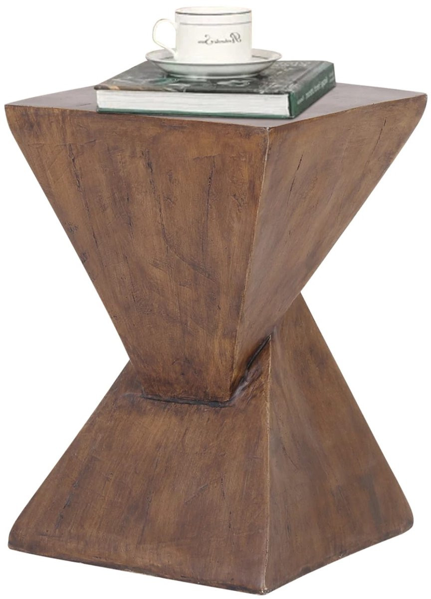 Klarven Bijzettafel Rond - Betonnen Bijzettafel voor Buiten en Tuin - B30,5 x D30,5 x H46 cm