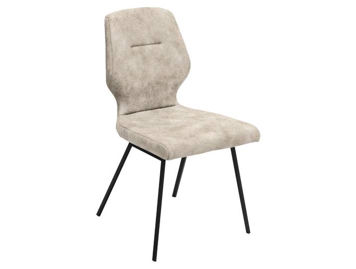 Dieter Knoll Stuhl, Naturfarben, Metall, Textil, Uni, rund, 46x91x57 cm, Esszimmer, Stuhl, Esszimmerstühle