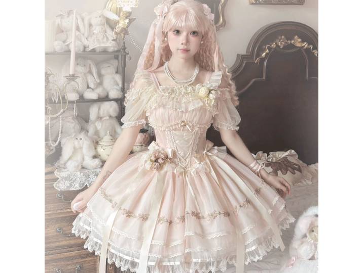 Robe Lolita japonaise pour filles, tenue de soirée thé, originale, élégante, courte, Style Ballet, Jsk, Lolita