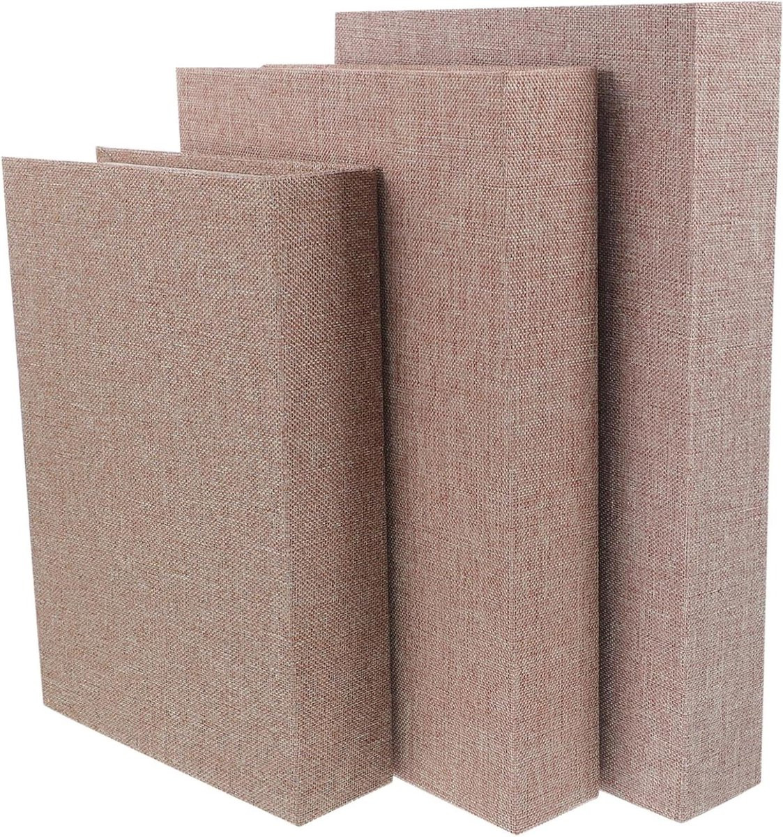 Set van 3 decoratieve nepboken met jute ontwerp als opbergdozen voor kantoordecoratie