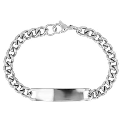 Armband ADELIA´S "Armband – Panzerarmband aus Edelstahl 18 cm", silber, Armbänder, Damen, 18cm, Edelstahl, Armband, Geschenkidee: zeitlos und vielseitig