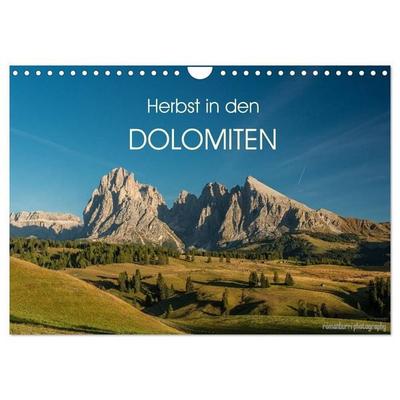 Herbst in den Dolomiten (Wandkalender 2026 DIN A4 quer), CALVENDO Monatskalender