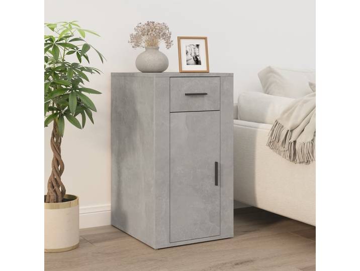 vidaXL Büroschrank Betongrau 40x49x75 cm Holzwerkstoff