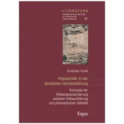 'Popularität' in der deutschen Hochaufklärung, Fachbücher von Korbinian Lindel