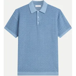 Poloshirt mit Struktur Blau XL