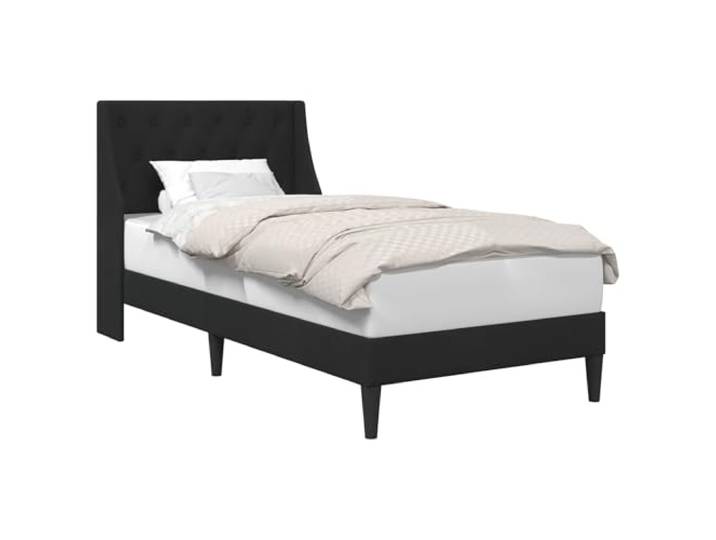 HMDNGOUT Bettgestell 90x200 cm Samt Schwarz mit Kopfteil und Lattenrost