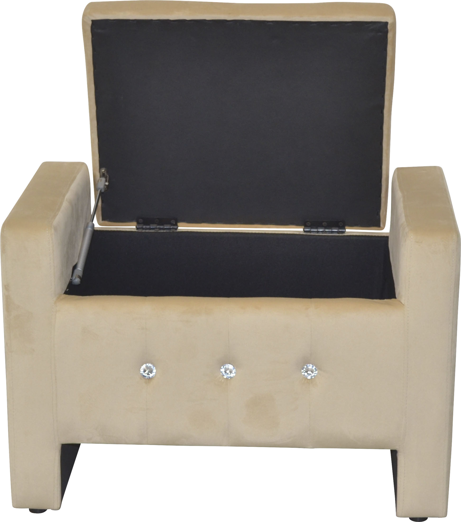 Sitztruhe INOSIGN, beige, B:75cm H:52cm T:45cm, Sitzbänke, Sitztruhe beige B/H/T: 75cm x 52cm x 45cm, Polyester