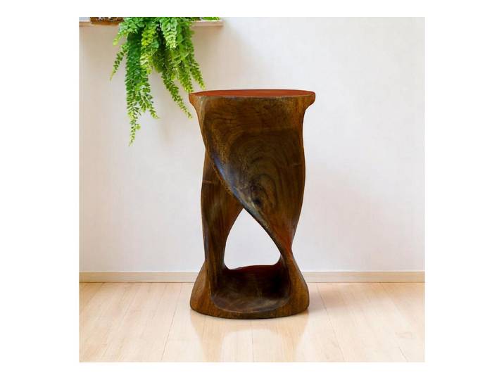 Kinaree Beistelltisch Couchtisch Massivholz rund gewachst Thailand zwei Größen, Akazie Massivholz, Naturprodukt, Unikate, Podest, Thailand, asia Möbel