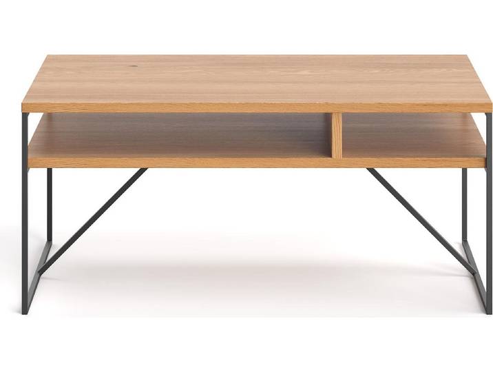 Holden-Couchtisch mit Metallbeinen 100 cm, Eiche, Skandinavisch