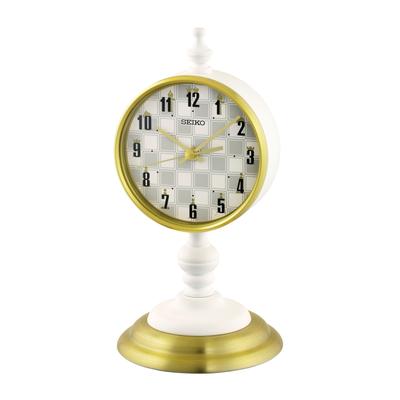 Tischuhr SEIKO, gold (weiß), Tischuhren, Quarzuhr, Wohnzimmer, Esszimmer, Arbeitszimmer, Büro