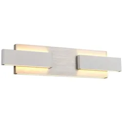 Musterring Leuchten LED-Wandleuchte Rivera Alu, Eisen, Stahl & Metall Silber Nickel matt