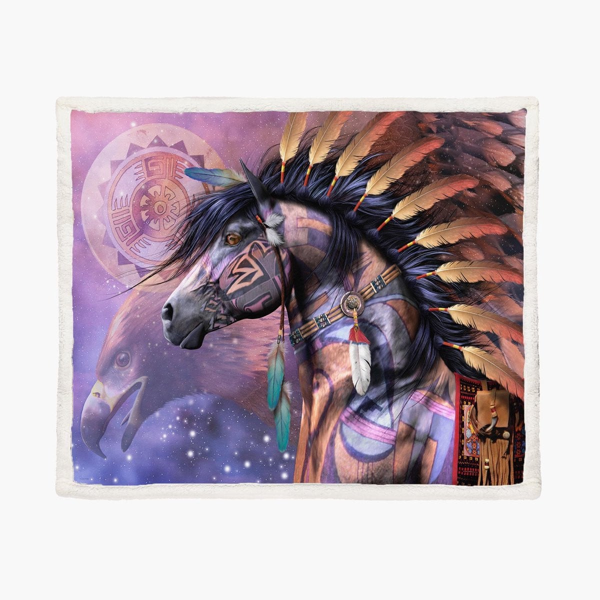 Shaman Fleece Deken voor volwassenen van The Coloured House, 150 x 200 cm