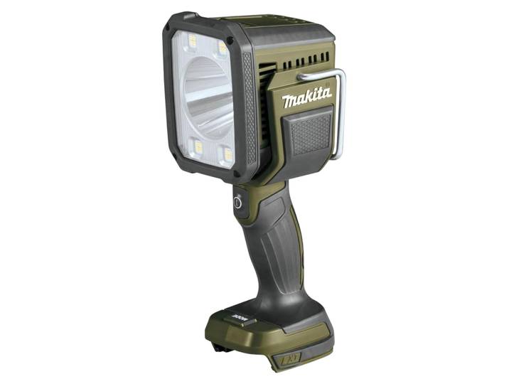 Makita DML 812 O Projecteur portatif sans fil 18 V 1250 lm LED Olive Grn Outdoor Adventure Sonderedition Solo - sans batterie\, sans chargeur