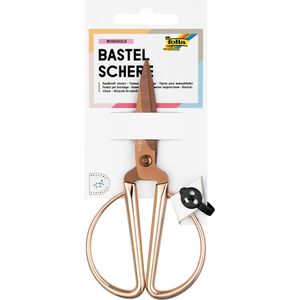 Folia Büroschere 7761, 14,5 cm, Bastelschere, aus Edelstahl, rostfrei, rosegold