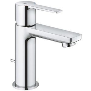 GROHE Waschtischarmatur Lineare XS-Size, 32109001, verchromt, 15,5 cm hoch, aus Messing, mit Ablaufgarnitur & Zugstange
