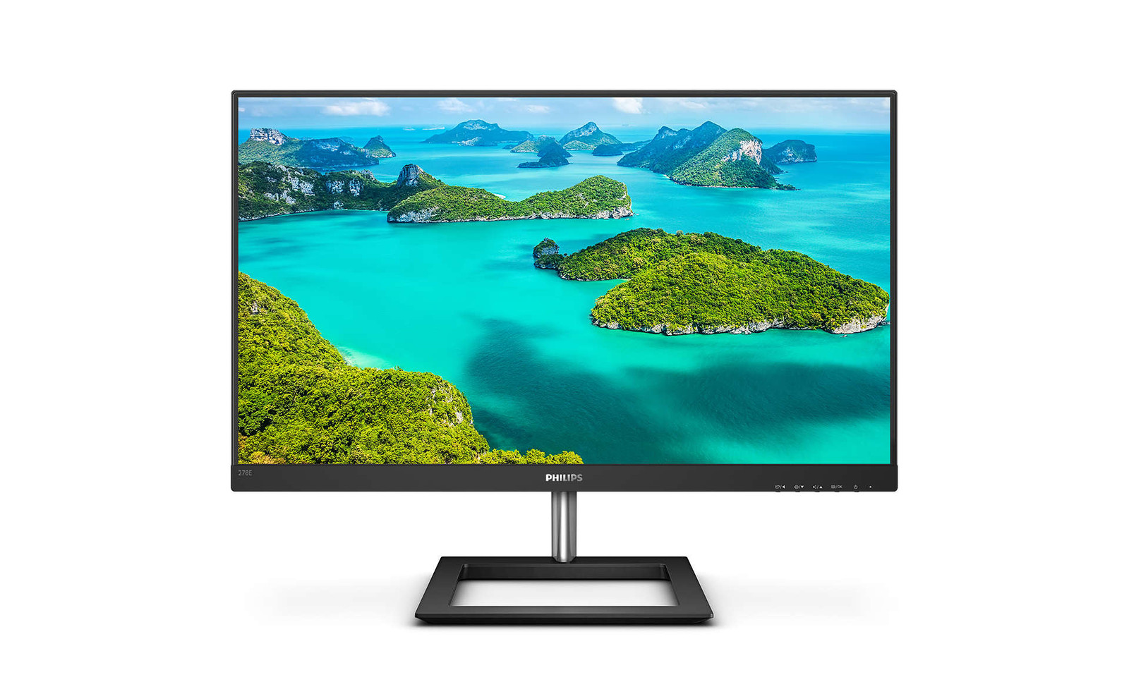 Philips E Line 278E1A/00 27 inch 4K Ultra HD IPS Monitor, 3840x2160, zwart