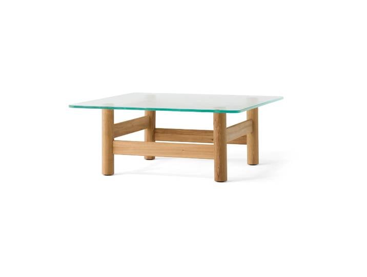 Audo Copenhagen Table basse Brasilia 100x100 cm Natural oak-clear glass