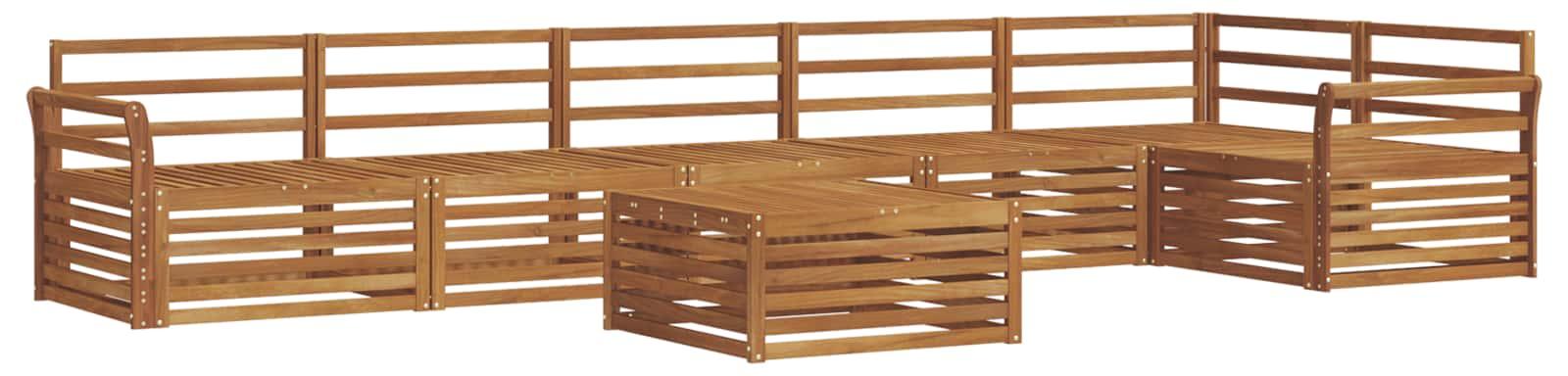 Outdoor-Sofagarnitur 7 pcs Natur