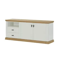SCHÖNER WOHNEN Kollektion Lowboard  Village ¦ weiß ¦ Maße (cm): B: 158 H: 63 T: 41.0