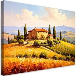 LEINWANDBILD Toskana Landschaft Ansicht 60x40cm