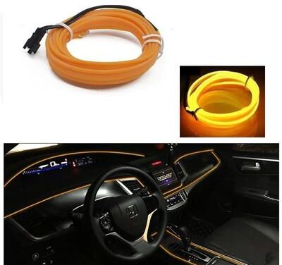 Uplift Essentials Automotive Ambient Interior Glow Strips yellow 120 In usb Plug