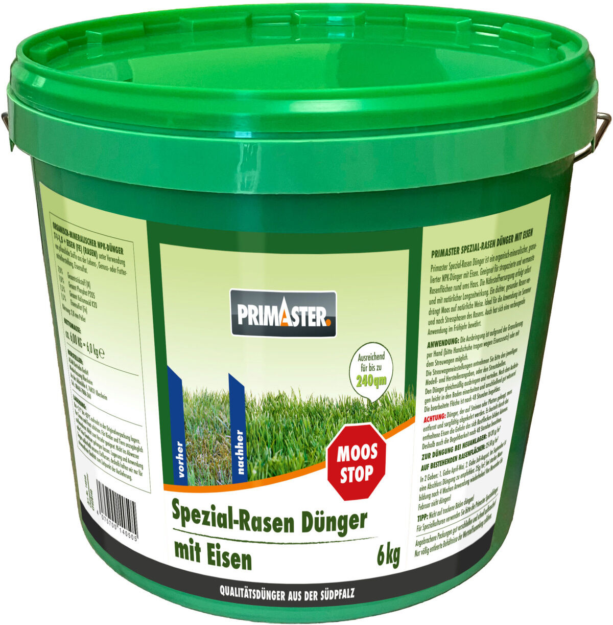 Primaster Spezial-Rasendünger Moos Stop 6 kg