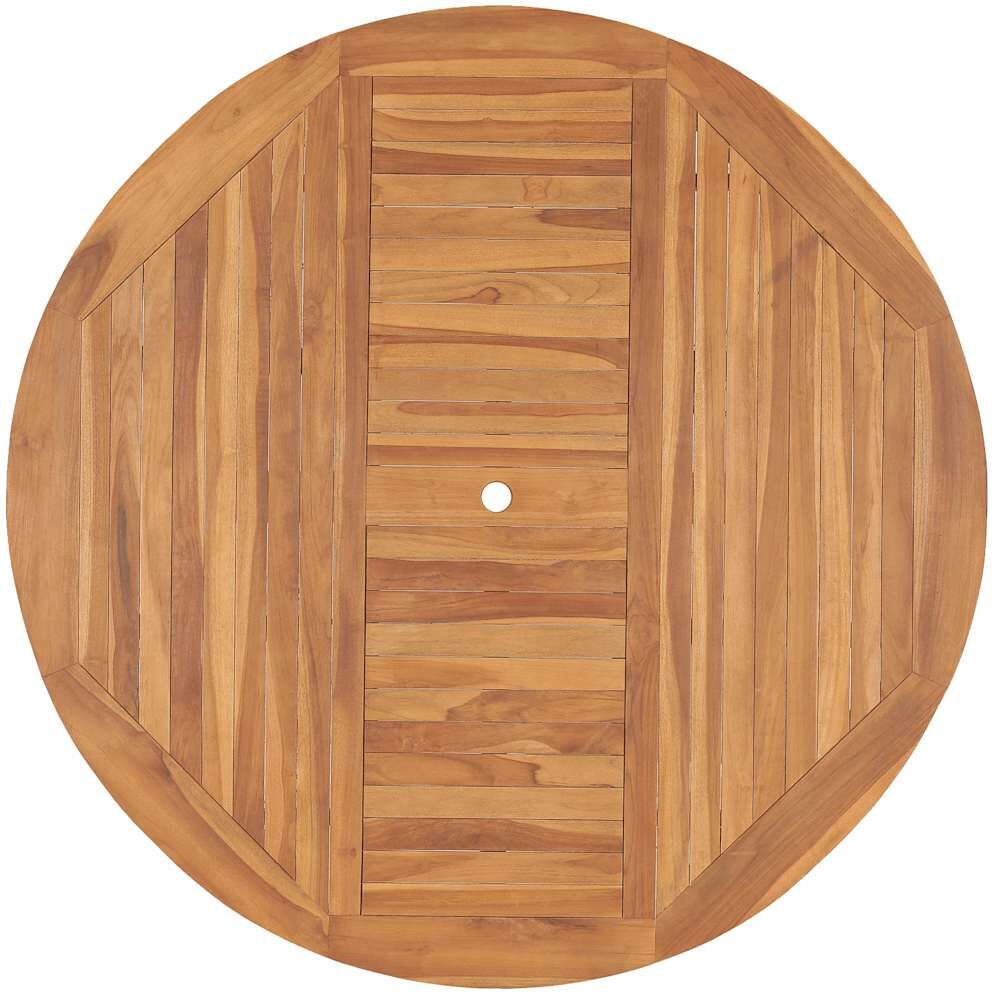 vidaXL Mesa de jardín de madera de teca maciza 150x76 cm Marrón