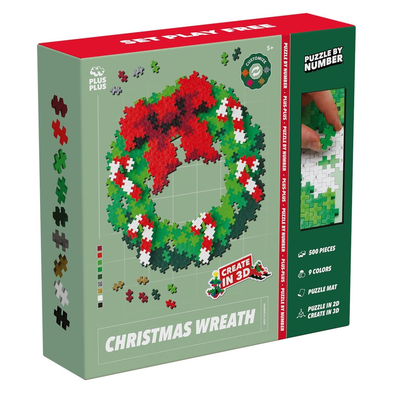 Plus-Plus Puzzle by Number - Christmas wreath (3957)