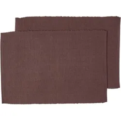 TISCHSET braun im 2er-Set 33/50 cm, 100% Baumwolle