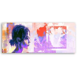 WANDBILD gesicht einer frau abstrakt