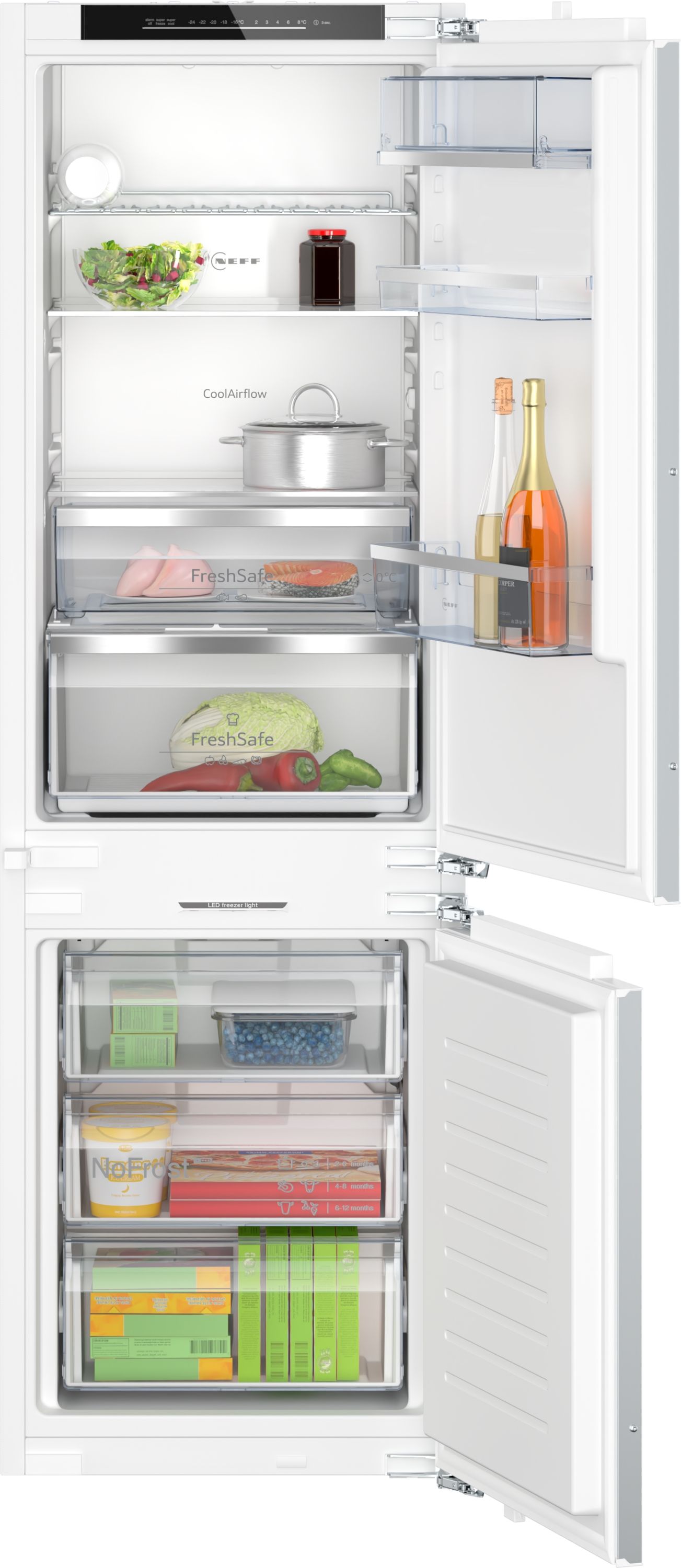 Neff N70 KI7863DD0 184 l / 76 l 177,5 cm Einbau Kühl-/Gefrierkombination 186 kWh NoFrost