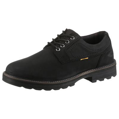 Schnürschuh CAMEL ACTIVE, Herren, Gr. 49, Textil, schwarz, Nubukleder, unifarben, Schuhe Schnürschuh, Trachtenschuh, Freizeitschuh mit gepolsterter Innensohle