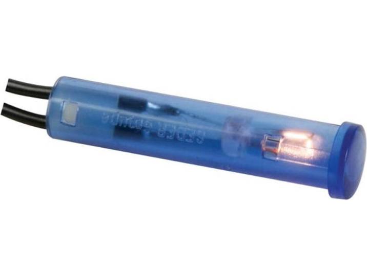 Lampe de contrôle panneau rond 7Mm 24V bleu