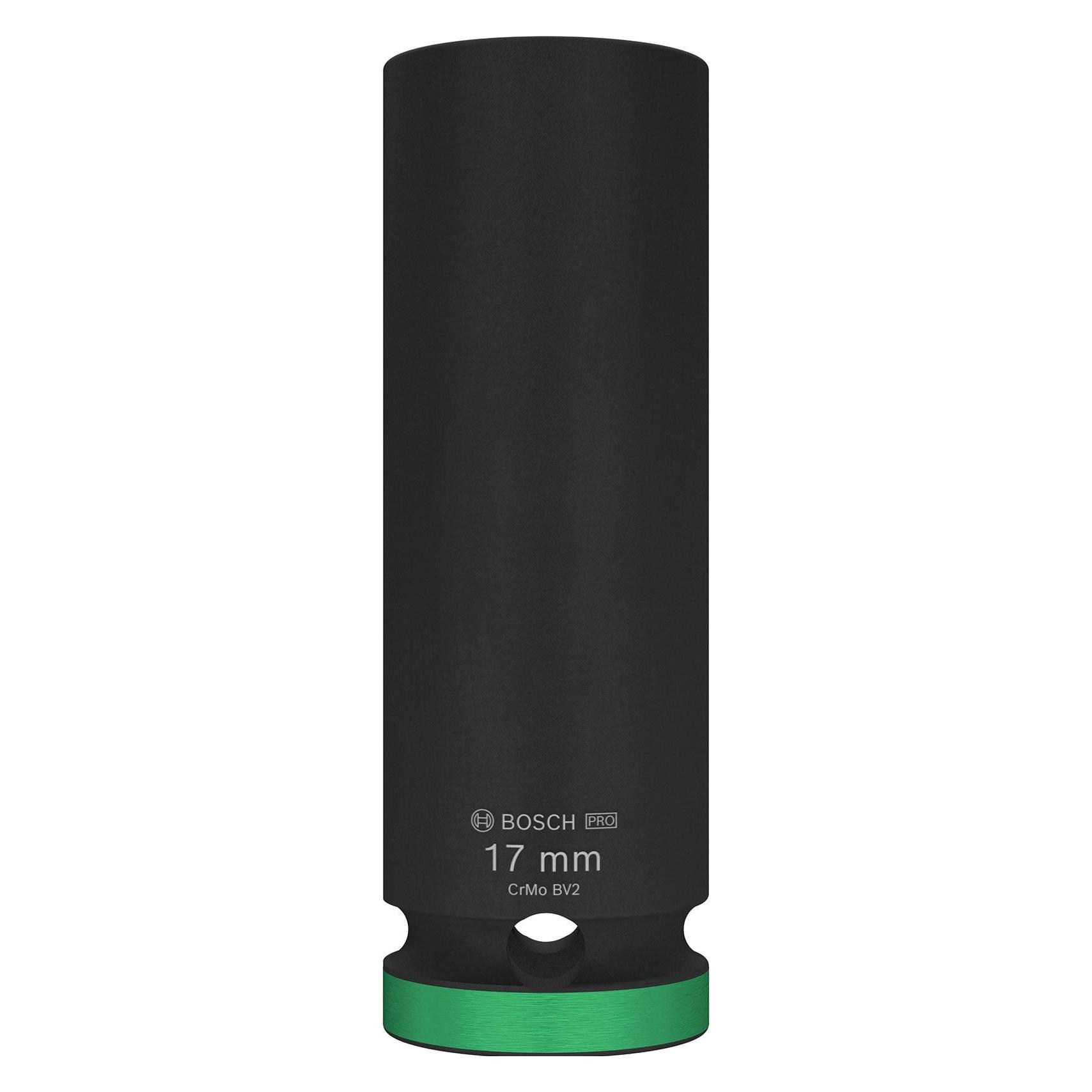 Bosch Professional Zubehör PRO Impact Steckschlüsseleinsatz, 1/2", 17 mm, tief (17 mm) (2608003049)